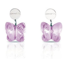 Carica l'immagine nel visualizzatore di Gallery, 021339-012 Nomination Orecchini a forma di Farfalla con Swarovski Lilla BUTTERFLY