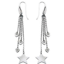 Carica l'immagine nel visualizzatore di Gallery, 022312/039 Nomination Orecchini lunghi in Acciaio con Cristalli Swarovski Bianchi STARS