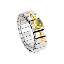 Carica l'immagine nel visualizzatore di Gallery, 040102-005 Nomination Anello Estensibile Donna in Acciaio e Oro 18KT con Peridoto