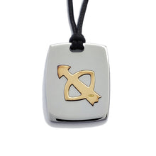 Carica l'immagine nel visualizzatore di Gallery, 110201-009 Nomination Pendente Segno Zodiacale Sagittario in Acciaio e oro 18Kt