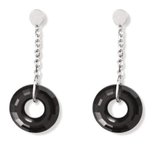 Carica l'immagine nel visualizzatore di Gallery, 130531/019 Nomination Orecchini lunghi in Acciaio con Cristallo Swarovski Nero DIVA