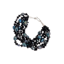 Carica l'immagine nel visualizzatore di Gallery, Bracciale Multifilo con Perline in metallo rodiato di Ottaviani Bijoux 47928