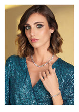 Carica l'immagine nel visualizzatore di Gallery, parure tennis multicolor in metallo rodiato