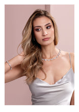 Carica l'immagine nel visualizzatore di Gallery, parure tempestata di cristalli colore oro bianco