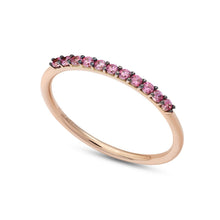Carica l'immagine nel visualizzatore di Gallery, AAZ 116 Anello Veretta donna Ambrosia Gioielli in Oro Rosè 18kt e Zirconi colore Rosa