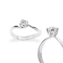 Carica l'immagine nel visualizzatore di Gallery, ANB 2201 Anello Solitario di COMETE Gioielli in Oro e Diamante P.Ct. 35 - Petali