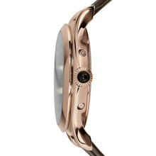 Carica l'immagine nel visualizzatore di Gallery, EMPORIO ARMANI Swiss Made ARS4202 - Orologio a Fasi Lunari da Uomo in Pelle marrone placcato Oro Rosa