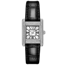 Carica l'immagine nel visualizzatore di Gallery, EMPORIO ARMANI AR11660 Orologio Donna in Pelle nera con Quadrante Argento