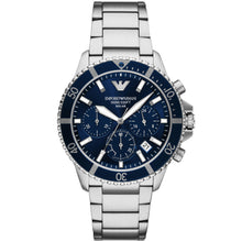 Carica l'immagine nel visualizzatore di Gallery, EMPORIO ARMANI AR11681 Cronografo Solare Uomo in acciaio World Explorer