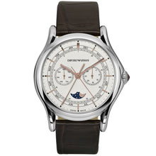 Carica l'immagine nel visualizzatore di Gallery, EMPORIO ARMANI Swiss Made ARS4209 - Orologio a Fasi Lunari da Uomo in Pelle marrone scuro