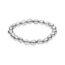 Carica l'immagine nel visualizzatore di Gallery, BBQ 123 Bracciale a filo di Perle Grigie elasticizzato Comete Gioielli