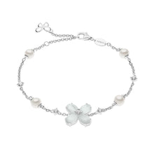 Carica l'immagine nel visualizzatore di Gallery, BRA 151 Bracciale in Argento Perle Zirconi e Cristalli color pietra di Luna di COMETE Gioielli