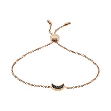 Carica l'immagine nel visualizzatore di Gallery, EG3369221 EMPORIO ARMANI Gioielli - Bracciale donna in Argento Placcato Oro rosa e pietre nere