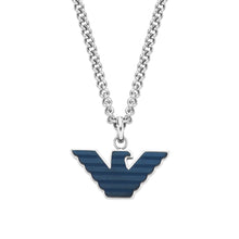 Carica l'immagine nel visualizzatore di Gallery, EGS2909040 EMPORIO ARMANI Gioielli - Collana da uomo con Aquila in Acciaio Blu