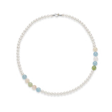 Carica l'immagine nel visualizzatore di Gallery, FWQ 367 Collana da donna di Comete gioielli a Filo di Perle e Berillo