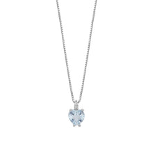Carica l'immagine nel visualizzatore di Gallery, GLQ 306 Collana in Oro 18kt con Acquamarina a Cuore e Diamanti di COMETE Gioielli