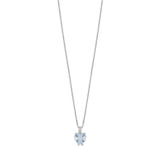 Carica l'immagine nel visualizzatore di Gallery, GLQ 306 Collana in Oro 18kt con Acquamarina a Cuore e Diamanti di COMETE Gioielli