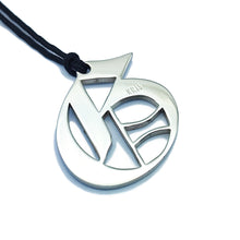 Carica l'immagine nel visualizzatore di Gallery, KRIS Collana con Pendente Lettera Gotica G in Acciaio e Cotone Cerato HGTLXX07