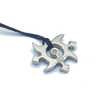 Carica l'immagine nel visualizzatore di Gallery, KRIS Collana con Pendente Stella Ninja in Acciaio Diamante e Cotone Cerato HSMMDD26