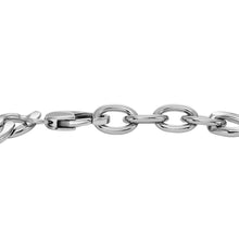 Carica l'immagine nel visualizzatore di Gallery, Fossil JF04395998 Bracciale Uomo in Acciaio a Catena con Piastrina - Classic jewelry