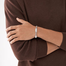Carica l'immagine nel visualizzatore di Gallery, Fossil JF04400040 Bracciale Uomo in Acciaio a Catena con piastrine - DREW