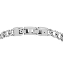 Carica l'immagine nel visualizzatore di Gallery, Fossil JF04411040 Bracciale Uomo in Acciaio a Catena con Piastrina - TEXTURED PLAQUE