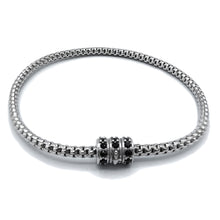 Carica l'immagine nel visualizzatore di Gallery, JPBR0756B CESARE PACIOTTI Jewels Bracciale Elastico da Donna in Argento 925 e Zirconi Neri