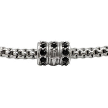 Carica l'immagine nel visualizzatore di Gallery, JPBR0756B CESARE PACIOTTI Jewels Bracciale Elastico da Donna in Argento 925 e Zirconi Neri