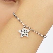 Carica l'immagine nel visualizzatore di Gallery, Bracciale S'AGAPò con pendente a forma di Stella 'Besties forever - My best friend' SBY032