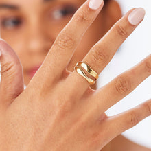 Carica l'immagine nel visualizzatore di Gallery, Anello a fascia in acciaio PVD oro 14k S'AGAPò EMOTION SMO32