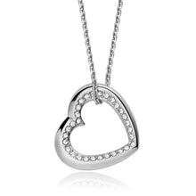 Carica l'immagine nel visualizzatore di Gallery, Collana con pendente a forma di cuore con cristalli in Acciaio di S'agapò MEMORIES SMS03