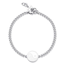 Carica l'immagine nel visualizzatore di Gallery, Bracciale Uomo con Ying e Yang in acciaio di S'AGAPò REBEL SRB14