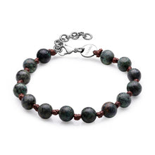 Carica l'immagine nel visualizzatore di Gallery, Bracciale con turchese africano e cordino cerato marrone di S'AGAPò RIOT SRT18