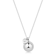 Carica l'immagine nel visualizzatore di Gallery, SWP02 Collana chiama angeli SAGAPO WHISPER in acciaio con ciondolo a Cuore con Cristallo