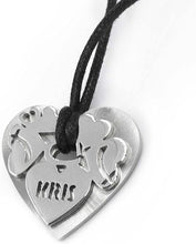Carica l'immagine nel visualizzatore di Gallery, KRIS Collana con Pendente Cuore a piastrine di Acciaio e Cotone cerato HKRLXX06