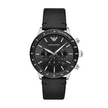 Carica l'immagine nel visualizzatore di Gallery, EMPORIO ARMANI AR11243 Mario Orologio Cronografo Uomo in Pelle Nero