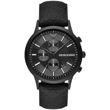Carica l'immagine nel visualizzatore di Gallery, EMPORIO ARMANI AR11457 Renato Orologio Cronografo Uomo in Pelle Nero