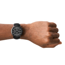 Carica l'immagine nel visualizzatore di Gallery, EMPORIO ARMANI AR11457 Renato Orologio Cronografo Uomo in Pelle Nero