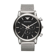 Carica l'immagine nel visualizzatore di Gallery, EMPORIO ARMANI AR1808 Luigi Orologio Cronografo Uomo in Acciaio Quadrante Nero