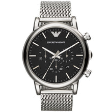 Carica l'immagine nel visualizzatore di Gallery, EMPORIO ARMANI AR1808 Luigi Orologio Cronografo Uomo in Acciaio Quadrante Nero