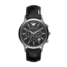 Carica l'immagine nel visualizzatore di Gallery, EMPORIO ARMANI AR2447 Renato Orologio Cronografo Uomo in Pelle Nero