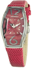Carica l'immagine nel visualizzatore di Gallery, Chronotech Prisma Flat Orologio da Donna con Cinturino in Pelle Rosa Scuro CT.7932AL/87