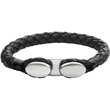 Carica l'immagine nel visualizzatore di Gallery, Fossil JF02625040 Bracciale Uomo in Acciaio e Cuoio Intrecciato - Vintage Casual