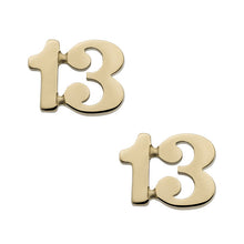 Carica l'immagine nel visualizzatore di Gallery, Fossil JF03561710 Orecchini Numero Tredici in Acciaio Placcato Oro Giallo - Little Fortunes