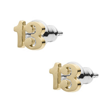 Carica l'immagine nel visualizzatore di Gallery, Fossil JF03561710 Orecchini Numero Tredici in Acciaio Placcato Oro Giallo - Little Fortunes