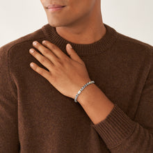 Carica l'immagine nel visualizzatore di Gallery, Fossil JF04138998 Bracciale Uomo a Catena in Acciaio Colore Argento e Oro Giallo