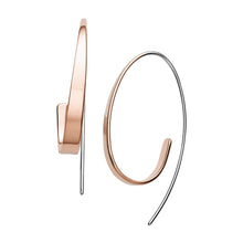 Carica l'immagine nel visualizzatore di Gallery, Skagen SKJ1213998 Orecchini donna a cerchi Pendenti in Acciaio Placcato Oro Rosa Kariana