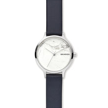 Carica l'immagine nel visualizzatore di Gallery, SKAGEN SKW2719 Orologio Donna in Pelle blu con Quadrante in Pietra Naturale Howlite Anita