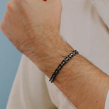 Carica l'immagine nel visualizzatore di Gallery, COMETE Uomo Acciaio UBR 1042 Bracciale con PVD Oro Rosa e Ceramica Nera - Costellation