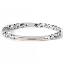 Carica l'immagine nel visualizzatore di Gallery, COMETE Uomo Acciaio UBR 662 Bracciale Colore Argento e PVD Oro Rosa - Nipper